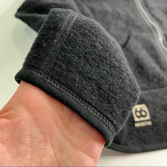 66 North Black Kaldi Arctic Wool-Blend Hooded Icelandic Zip-up Hoodie Sweater - Picture 8 of 16